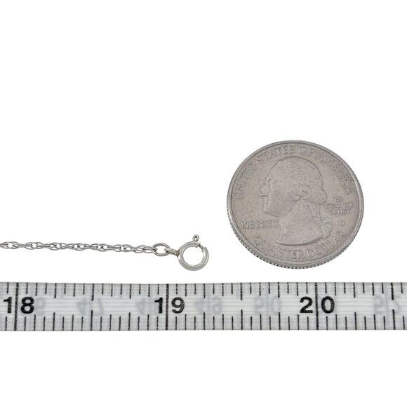 Vintage Sterling Silver 925 1.4mm Rope Chain Necklace 19.25" - Picture 2 of 3